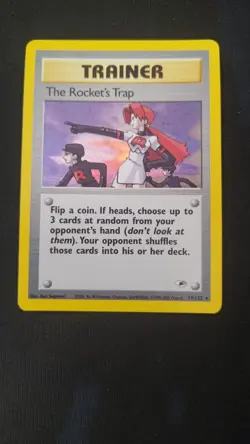 The Rocket's Trap Trainer Gym Heroes 19/132 Holo Rare Pokemon 2000 - Image 1