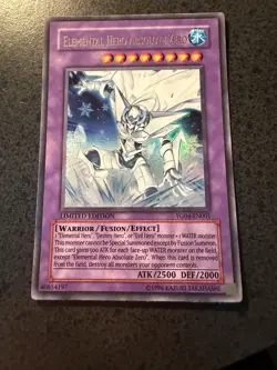 Yugioh Elemental Hero Absolute Zero YG04-EN001 Ultra Rare Limited Edition LP - Image 1