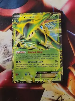 Pokemon TCG Virizion EX Plasma Blast Holo Ultra Rare Card 9/101 - Image 1