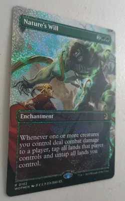 Magic The Gathering Nature's Will Borderless Confetti Foil NM MTG - Image 2