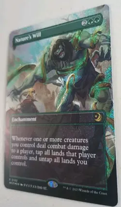 Magic The Gathering Nature's Will Borderless Confetti Foil NM MTG - Image 3