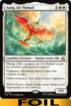 1x - Aang, Air Nomad - FOIL #210 - Avatar: Eternal - NM MTG - Image 1
