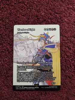 MTG Warrior Of Light 0017 Regular Borderless Final Fantasy - Image 1