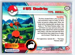2000 Topps Pokemon TV Animation Edition Series 2 #85 Dodrio - Image 2