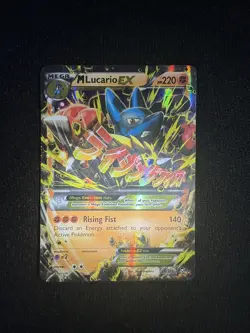 Pokemon TCG Mega-Lucario-EX Holo Rare Card Furious Fists 55/111 - Image 1