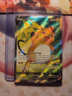 Pokemon TCG-Sword & Shield- Brilliant Stars- Raichu V 158/172 NM M WOW LOOK - Image 1