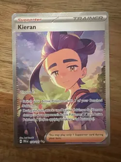 Pokemon TCG Kieran Trainer Full Art Mint Condition Prismatic Card 174/131 - Image 1