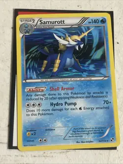 Pokemon TCG Samurott Black and White 32/114 Holo Rare - Image 1