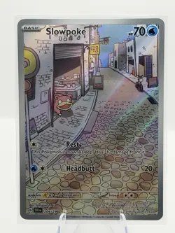 Pokemon TCG Slowpoke Scarlet & Violet Holo Illustration Card 204/198 - Image 1