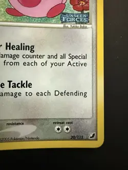 Pokemon TCG EX Unseen Forces 2005 Chansey 40 20/115 Reverse Holo Stamped NM - Image 2