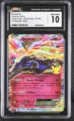 Pokemon Celebrations Xerneas EX CGC Gem Mint 10 - Image 1
