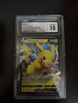 CGC 10 Pokemon PIKACHU V SWSH061 Black Star Promo Gem Mint - Image 1