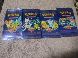 Wizards of the Coast Pokemon Lot of 4 Empty Booster Packs Legendary Collection - Image 1