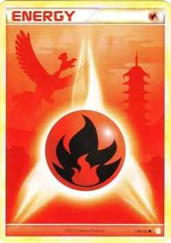 1x Fire Energy - 116/123 - Common Moderately Played Pokemon HGSS - Heartgold Sou - Image 1