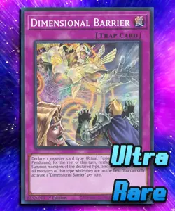 Dimensional Barrier (UR) RA01-EN072 Ultra Rare 1st Edition. LP - Image 1