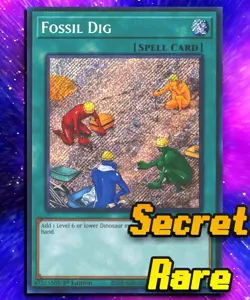 Fossil Dig (SEC) RA01-EN053 Secret Rare 1st Edition. LP - Image 1