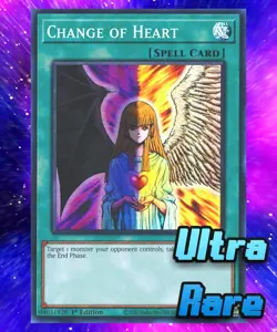 Change of Heart (UR) RA01-EN050 Ultra Rare 1st Edition. LP - Image 1