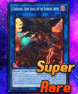 Cherubini, Ebon Angel of the Burning Abyss (SR) RA01-EN042 Super Rare 1st Ed. LP - Image 1