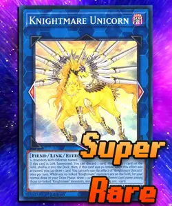 Knightmare Unicorn (SR RA01-EN043 Super Rare 1st Edition. LP - Image 1