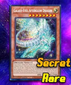 Galaxy-Eyes Afterglow Dragon (SEC) RA01-EN017 Secret Rare 1st Edition LP - Image 1