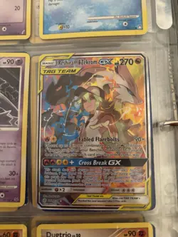 White binder full of Pokemon, Yu-Gi-Oh, and WotC cards. - Image 1