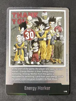 Son Goku E-60 Silver Energy Marker Dragon Ball Manga Booster Card Fusion World - Image 1