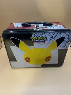 POKEMAN Trading Card Game 25th Anniversary EMPTY Tin/Lunch Box - NO CARDS INSIDE - Image 1