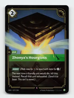 Zhonya's Hourglass 077/298 Foil Riftbound Origins League of legends Card - Image 1