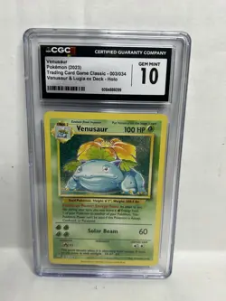 Venusuar Trading Card Game Classic Holo Card #003/034 Graded CGC Gem Mint 10 - Image 1