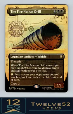 MTG - TLA - #321 The Fire Nation Drill Borderless Rare,Foil Near Mint or Better - Image 1