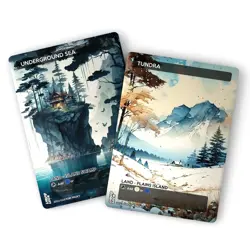 Anime Watercolor Dual Lands Bundle - Set of 10 Playtest for Magic Commander - Image 4