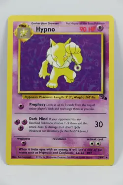 Pokemon TCG Hypno Fossil 23/62 Regular Unlimited Rare- LP - Image 1