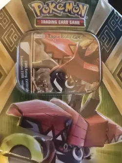 New Pokemon TCG Tin- Tapu Bulu GX Island Guardians 2017 Factory Sealed Vintage - Image 4