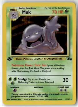 Muk ⭐ 13/62 Fossil Holo 1st Edition WOTC Vintage Pokemon LP - Image 1