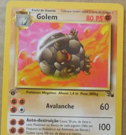 Portuguese Golem 36/62 Uncommon Non-Holo 1st Edition Fossil Set Pokemon NM - Image 2