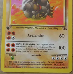 Portuguese Golem 36/62 Uncommon Non-Holo 1st Edition Fossil Set Pokemon NM - Image 3