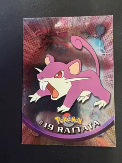 Rattata #19 Holo Topps Pokemon Blue Label 1999 TV Series 1 Vintage NM - Image 1