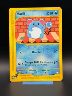 #2 Marill 53/147 Aquapolis 2002 Non-Holo E-Series Vintage Pokemon Card TCG - Image 1