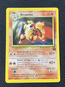 Black Star Promo Arcanine #6 Pokemon Card WOTC Rare 1999 NM #1 - Image 1