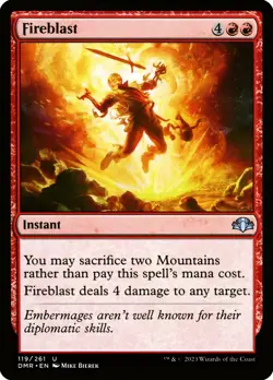 X 1 Fireblast NM Dominaria Remastered 119 MTG Magic The Gathering - Image 1