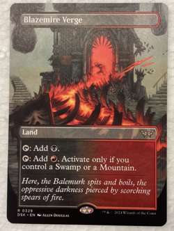Blazemire Verge (Borderless) Duskmourn: House of Horror Regular 0329 MtG - Image 1