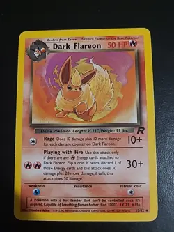 Dark Flareon 35/82 Team Rocket 2000 Unlimited WOTC Vintage Pokemon NM/LP - Image 1