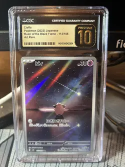 Cleffa Pokemon JP 2023 Ruler Of The Black Flame Art Rare In A Pristine 10 CGC - Image 1