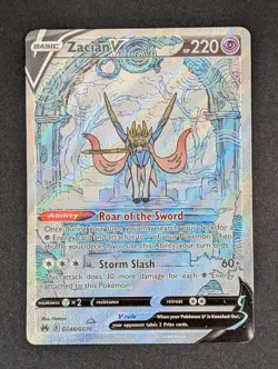 Zacian V #GG48 [Illustration Rare] Pokemon TCG Crown Zenith Galarian Gallery NM - Image 1