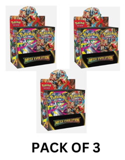 POKEMON MEGA EVOLUTION ENHANCED BOOSTER BOX NEW SEALED PACK OF 3 - Image 1
