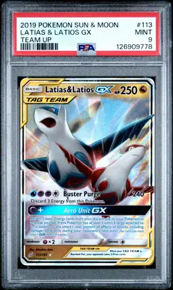 Pokemon Team up Latias & Latios GX #113 - PSA 9 - Image 1
