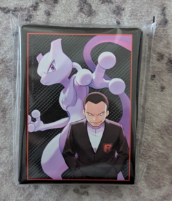 Pokemon TCG Destined Rivals ETB Sleeves Giovanni & Mewtwo 65 Sleeves SEALED NEW - Image 1