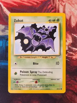 Zubat 59/64 Neo Revelation Unlimited Edition Pokemon TCG WOTC - Image 1