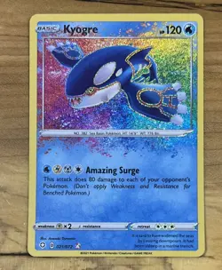 2021 Pokemon TCG Kyogre 021/072 Amazing Rare Shining Fates Holo English - Image 1