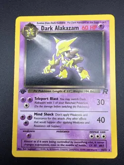 Pokemon 1st Edition Team Rocket Dark Alakazam Evolution Set 18/82, 39/82 & 49/82 - Image 3